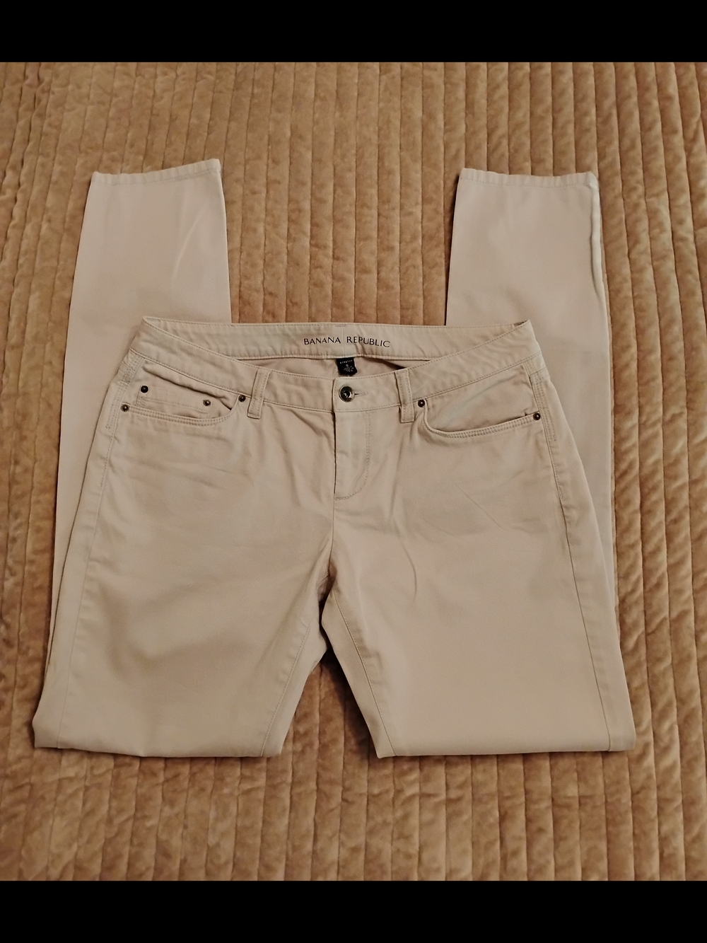 Banana Republic Cream Stretch Pants